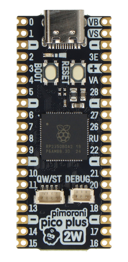 Pimoroni Pico Plus 2 W - płytka z mikrokontrolerem RP2350B - WiFi / Bluetooth - Pimoroni PIM726