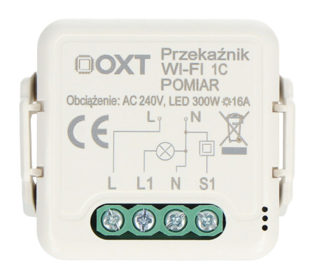 Tuya - jednokanałowy mini przekaźnik WiFi - aplikacja Android / iOS - OXT SWT21P