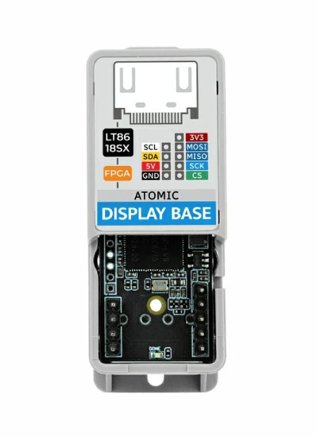 Atomic Display Base - sterownik wyświetlacza HDMI - GW1NR-9C - moduł rozszerzeń do M5Atom - M5Stack A115