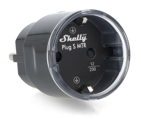 Shelly Plug S Gen3 - inteligentne gniazdko WiFi / Bluetooth / Matter z pomiarem energii - czarne