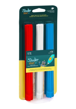 Filament 3Doodler Start+ 2,5 mm - 75 sztuk - Cherry Red / Simply White / Ocean Blue