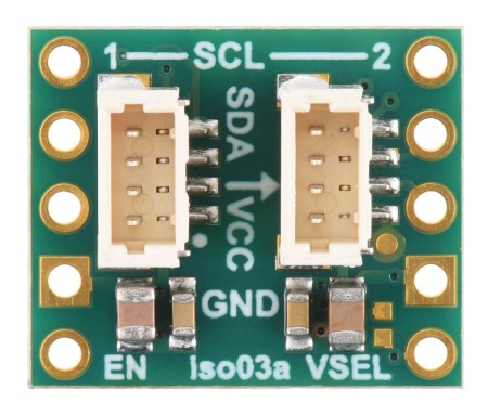 ISO1640 - dwukierunkowy izolator I2C z izolowanym zasilaniem - JST SH 4-pin - 5 V / 3,3 V, 200 mA - Pololu 5393