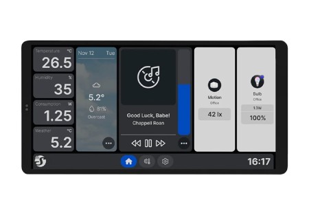 Shelly Wall Display X2 - inteligentny panel sterowania z przekaźnikiem 5 A i kolorowym wyświetlaczem WiFi / Bluetooth - biały