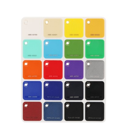 Bambu Filament Swatches - zestaw próbek filamentów Bambu Lab - 80 szt.