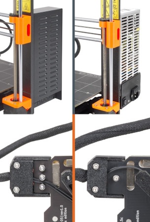 Porównanie prawidłowego i niekompatybilnego zasilacza i stołu grzewczego drukarki 3D.