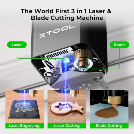 Laser i ostrze przedstawione na obrazku.