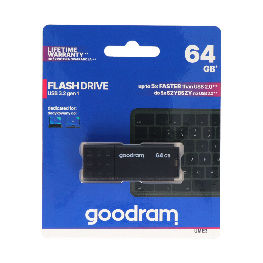 GoodRam Flash Drive - pamięć USB 3.2 gen 1  Pendrive - UME3 czarny 32 GB
