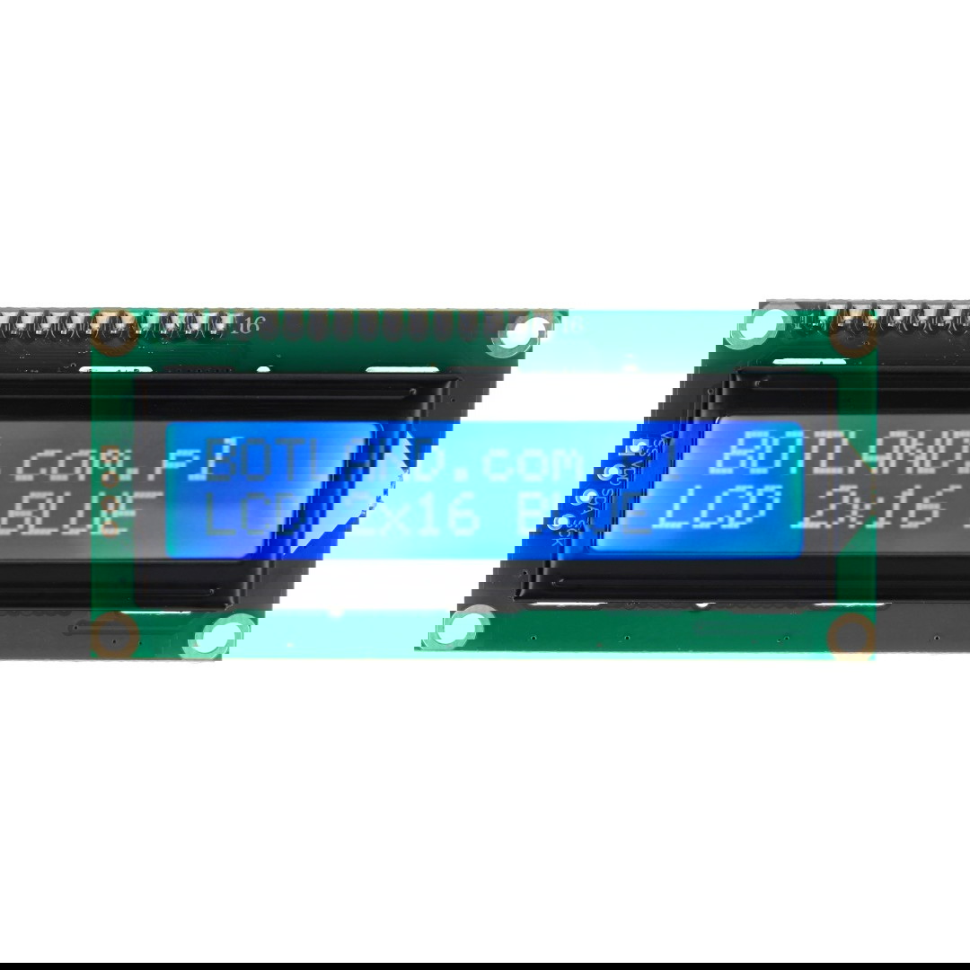 Wyświetlacz LCD 2x16 znaków niebieski ze złączami - justPi