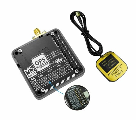 Moduł GPS v2.0 z anteną SMA - AT6668 - do modułów deweloperskich M5Core - M5Stack M003-V2