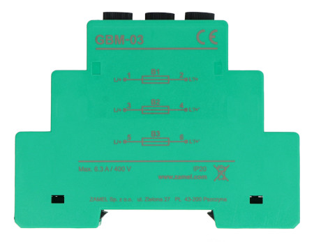 Zamel Supla GBM-03 - moduł bezpiecznikowy - ochrona trójfazowa 3 x 500 mA