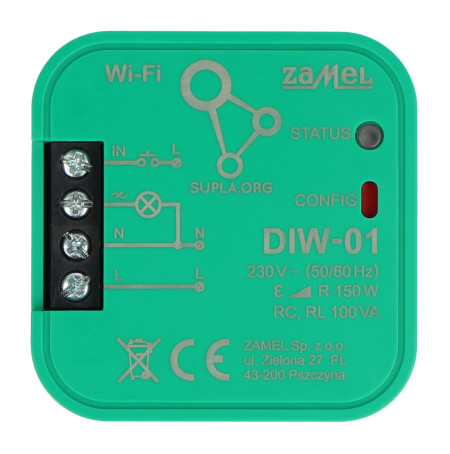 Zamel Supla DIW-01 - ściemniacz oświetlenia WiFi - aplikacja Android / iOS