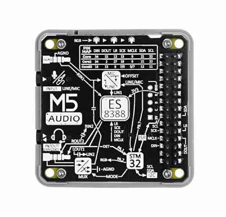 Moduł audio z kodekiem ES8388 - STM32G030 - do modułów deweloperskich M5Core - M5Stack M144