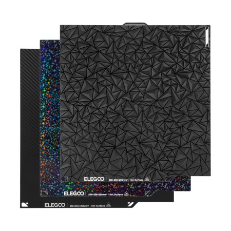 Zestaw dwustronnych nakładek magnetycznych do drukarek 3D Elegoo Centauri Carbon / Centauri - 3 szt. - 256 x 256 mm