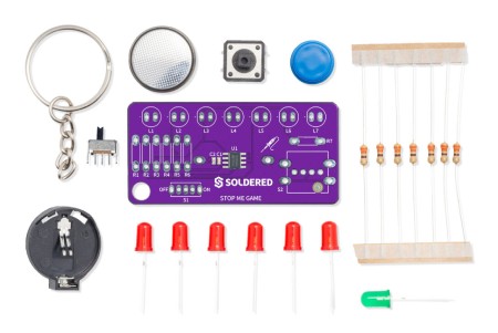 Stop Me game - zestaw edukacyjny do nauki lutowania - Attiny404 - Soldered 333138