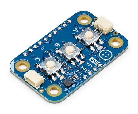 Arduino Modulino Buttons - moduł interaktywny z 3 przyciskami i diodami LED - Qwiic - ABX00110