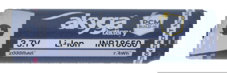 Ogniwo 18650 Li-Ion Akyga INR18650-20M-PCM 3,7 V / 2000 mAh z zabezpieczeniami