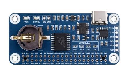Moduł z zegarem czasu rzeczywistego RTC DS3231SN i układem Watchdog do Raspberry Pi - Waveshare 25766
