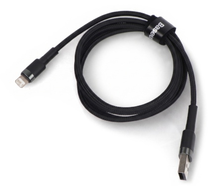Przewód USB A - Lightning Baseus Cafule szaro-czarny - 1 m