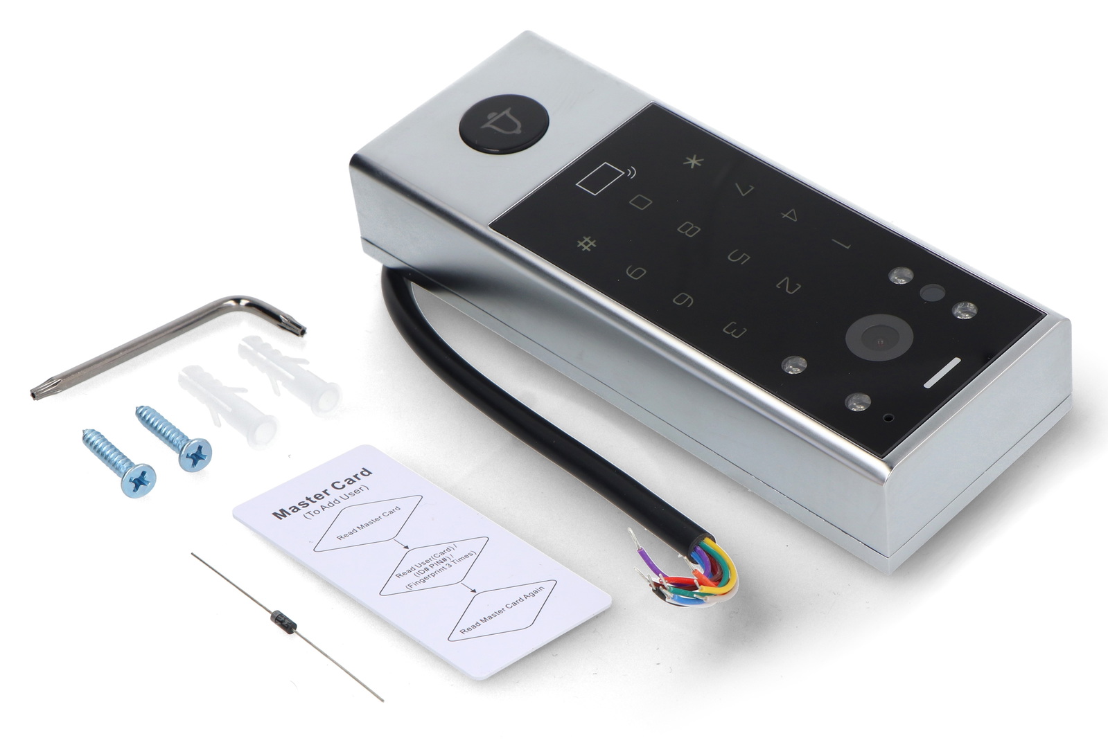 Tuya - wideodomofon z kontrolą dostępu RFID i kodem PIN - WiFi - RTX WDV3
