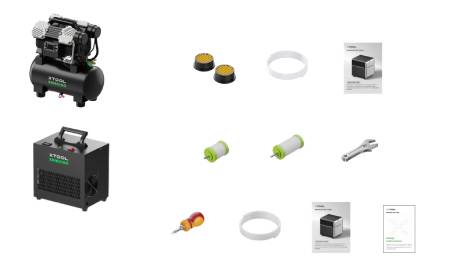 xTool Selected Air Compressor & Air Dryer - osuszacz powietrza i kompresor dla systemów MetalFab