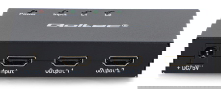 Aktywny rozdzielacz splitter 2x HDMI 4K / 2K 3,4Gb/s - Qoltec 51796