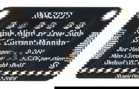 INA3221 - czujnik prądu i napięcia 0 - 26 V DC 3,2 A - 3-kanałowy - I2C - STEMMA QT / Qwiic - Adafruit 6062