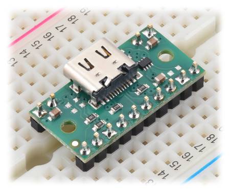 Złącze zasilające USB typu C z multiplekserem TPS2116 - usb09b - Pololu 3729