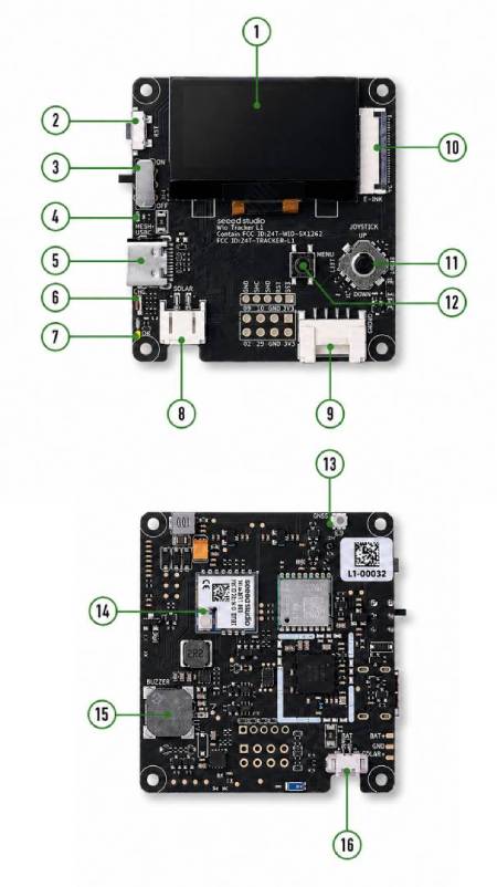 Wio Tracker L1 - moduł deweloperski LoRa Meshtastic z GPS, nRF52840 i ekranem OLED - Seeedstudio 114993648