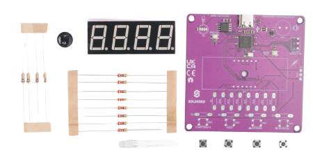Pomodoro Timer Solder Kit - zestaw edukacyjny do nauki lutowania - RP2040 - Soldered 333348