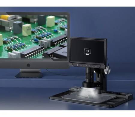 Mikroskop cyfrowy 318C - 1600x 12 MPx 28 LED - ekran HD IPS 10,1'' + pilot bezprzewodowy