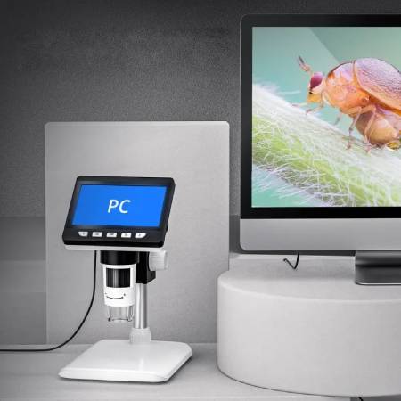 Mikroskop cyfrowy 307B - 1000x 2 MPx 8 LED - ekran LCD 4,3''