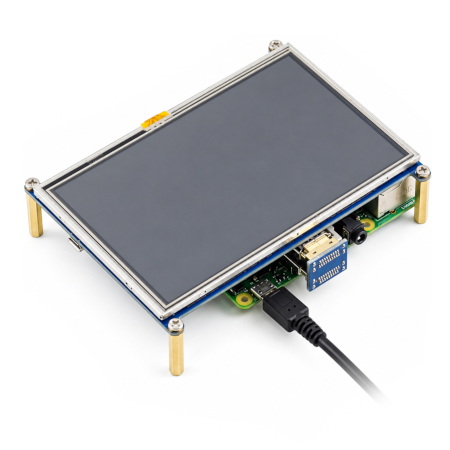 Kompaktowy ekran dotykowy 5" zaprojektowany z myślą o projektach wykorzystujących Raspberry Pi