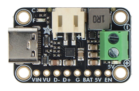 Moduł ładowania akumulatorów Li-Pol / Li-Ion 5 V bq25185 USB typu C / DC / panel solarny -  Adafruit 6106