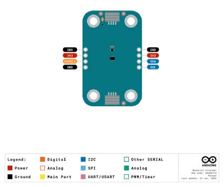 Arduino Modulino Extender - wzmacniacz sygnału I2C - LTC4311 - Qwiic - ABX00174