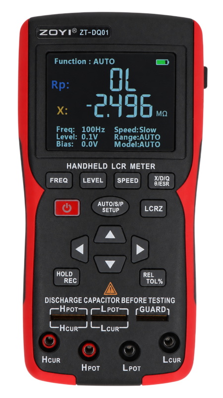 Miernik LCR z pomiarem ESR - 100 kHz - ZOYI ZT-DQ01