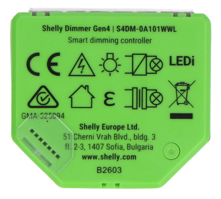 Shelly Dimmer Gen4 - inteligentny ściemniacz światła WiFi / Bluetooth / ZigBee / Matter