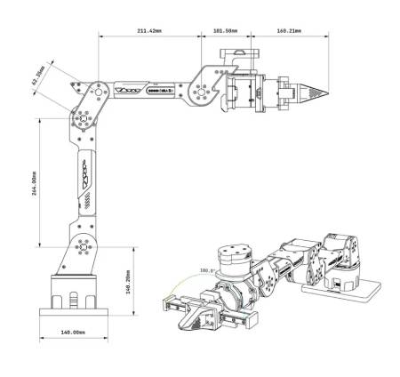 reBot Arm B601-DM - ramię robota z chwytakiem 6+1 DoF - Seeedstudio 100065783